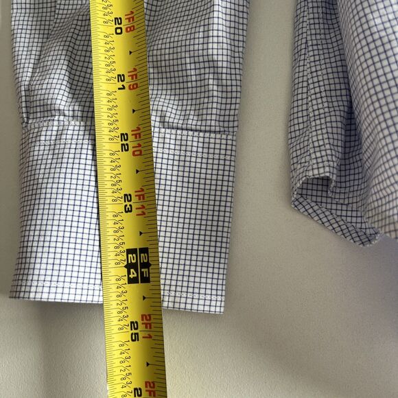Tailorbyrd Dress Shirt Button Down Size Med Blue Plaid Check Mens Long Sleeve - Picture 13 of 13